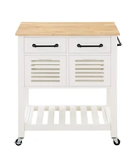 Office Star 34.25" Wood Stafford Kitchen Cart