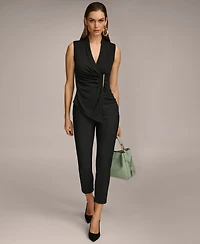 Donna Karan New York Women's Sleeveless V-Neck Top, Regular & Petite Sizes