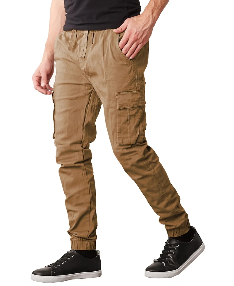 Galaxy By Harvic Men's Slim Fit Stretch Cargo Jogger Pants