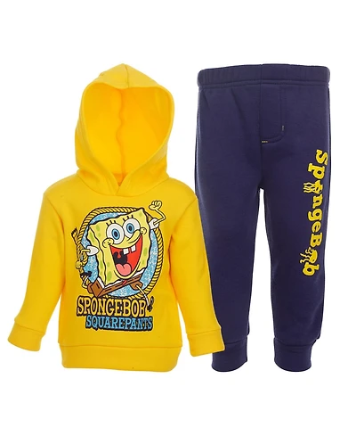 Nickelodeon SpongeBob Square Pants Boys Fleece Pullover Hoodie and Set Toddler| Child
