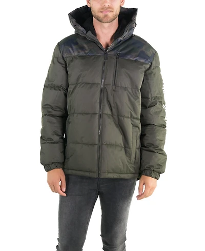 Men's Twill Block Puffer Jacket