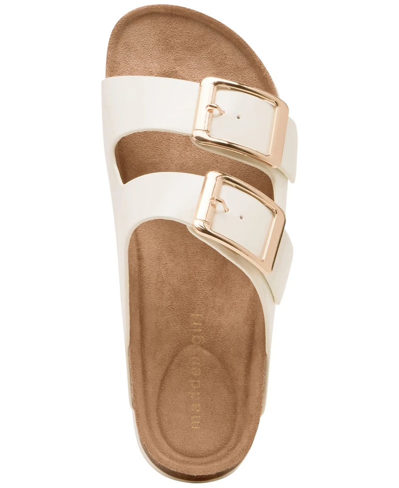 Madden Girl Bodie Buckle Footbed Slide Sandals
