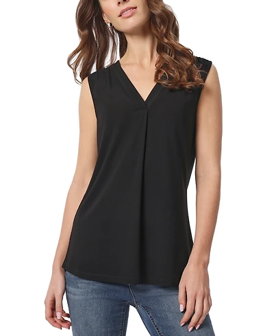 Jones New York Women's Crepe Sleeveless V-Neck Top