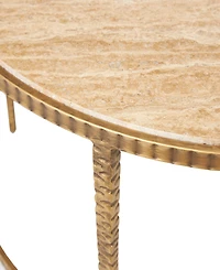Rosemary Lane 31" x 31" x 18" Marble Coffee Table