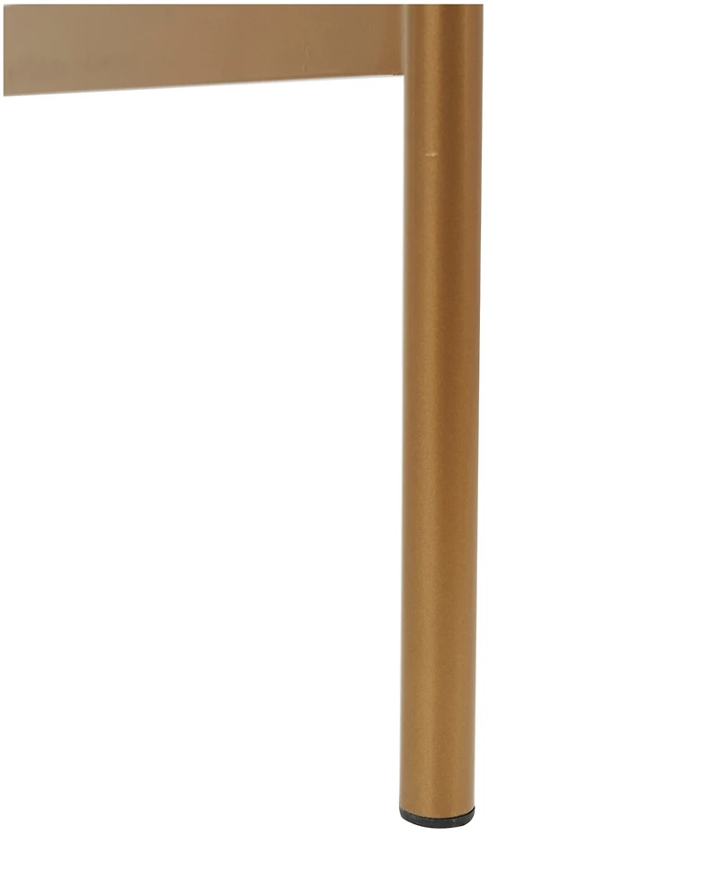Rosemary Lane 42" x 16" x 30" Wooden Gold-Tone Metal Legs Console Table
