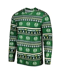 Men's Concepts Sport Green Colorado State Rams Swivel Long Sleeve T-shirt and Pants Sleep Set