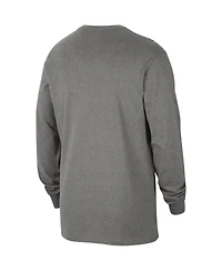 Men's Nike Heather Gray Oregon Ducks Fast Break Long Sleeve T-shirt