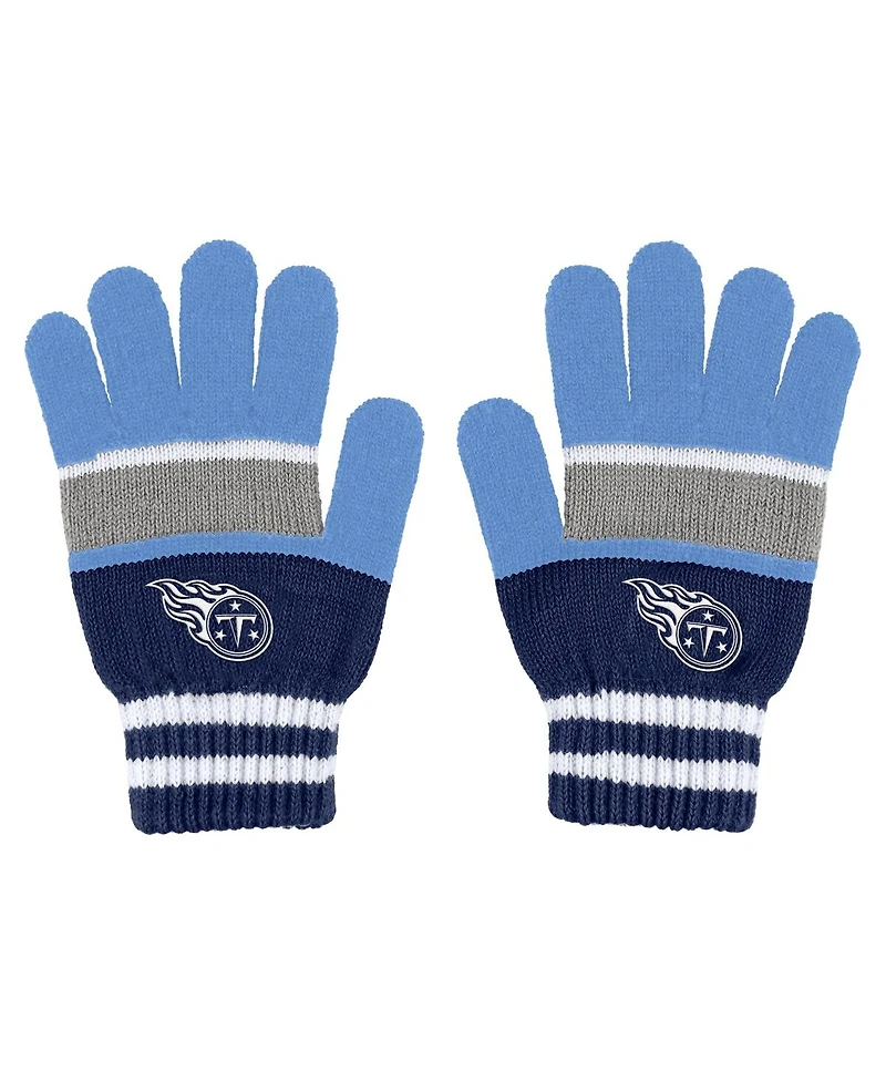 Women's Wear by Erin Andrews Tennessee Titans Stripe Glove and Scarf Set