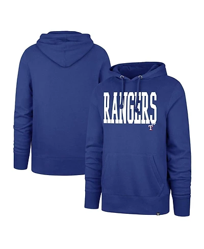 Men's '47 Brand Royal Texas Rangers Dime Headline Pullover Hoodie