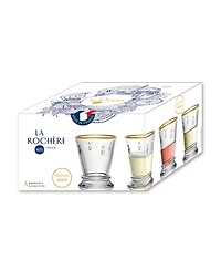 La Rochere Gold Rimmed Napoleon Bee 10 oz. Tumbler, Set of 4
