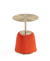 Manhattan Comfort Anderson 2-Piece Leatherette Upholstered End Table Set