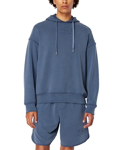 A|X Armani Exchange Men's Stretch Ax Logo Hooded Sweatshirt