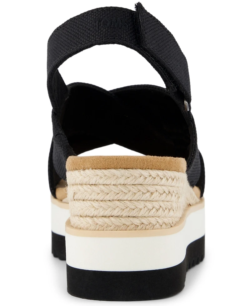 Toms Women's Diana Crisscross Platform Wedge Sandals