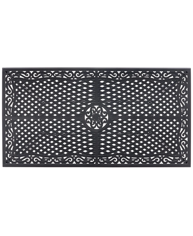 Wythburn Mix and Match 72"x 38" Cast Aluminum Outdoor Dining Table