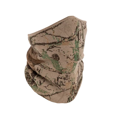 Muk Luks Men's Quietwear Camo Knit Neck Gaiter, Adventure, One
