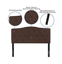 Arched Full Button Tufted Upholstered Headboard