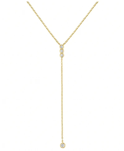 Ben Oni Gold-Tone Cubic Zirconia Bezel Lariat Necklace
