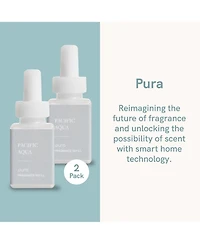 Pura - Pacific Aqua Smart Home Air Diffuser Fragrance- Smart Home Scent Refill - Up to 120-Hours of Premium Fragrance per Refill
