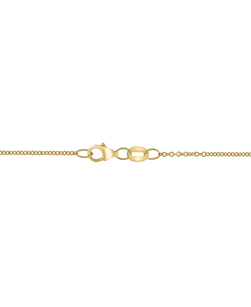 Effy Lab Grown Sapphire (10 ct. t.w.) & Lab Grown Diamond (1/2 ct. t.w.) 18" Pendant Necklace in 14k Gold