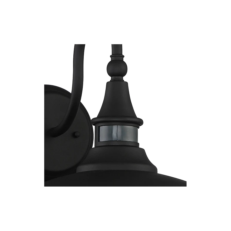 John Timberland Gough Rustic Industrial Farmhouse Outdoor Barn Light Fixture Texturized Black Dusk To Dawn Motion Sensor Dark Sky 12 1/2" for Ext