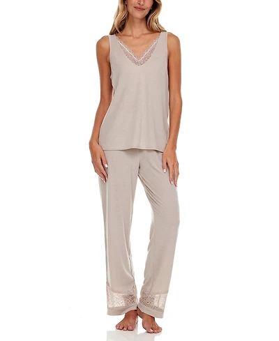Flora by Nikrooz Women's Franny Tank and Pajama Pants Set