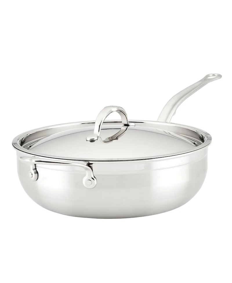 ProBond Clad Stainless Steel 5-Quart Covered Essential Pan with Helper Handle