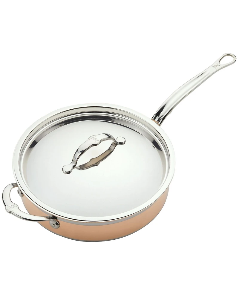 Hestan CopperBond Copper Induction 3.5-Quart Covered Saute with Helper Handle