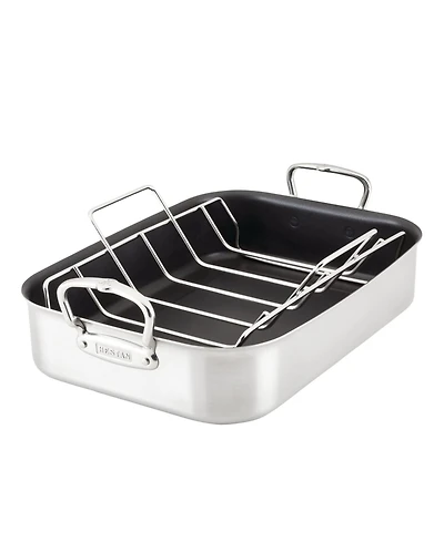 Hestan Provisions Classic Clad Nonstick Large Roaster with Rack