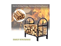 2 Feet Outdoor Heavy Duty Steel Firewood Storage Holder