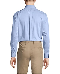Lands' End Big & Tall Traditional Fit Solid No Iron Supima Pinpoint Buttondown Collar Dress Shirt