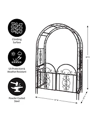 Montebello Iron Garden Arbor with Gate