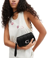 Coach Quilted Tabby Leather Wristlet Crossbody
