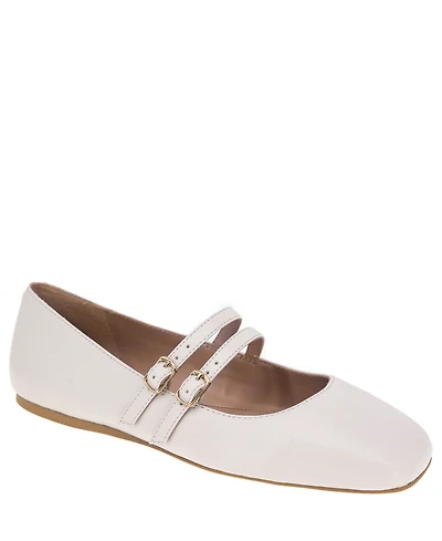 BCBGeneration Women's Harisa Slip-On Buckle Square Toe Mary Jane Ballet Flats