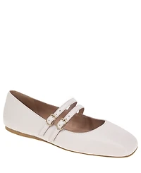 BCBGeneration Women's Harisa Slip-On Buckle Square Toe Mary Jane Ballet Flats