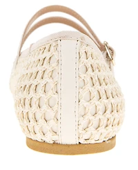 BCBGeneration Women's Harisa Woven Square-Toe Mary Jane Ballet Flats