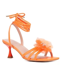 Fashion To Figure Women's Blossom Strappy Heel Sandal - Wide Width