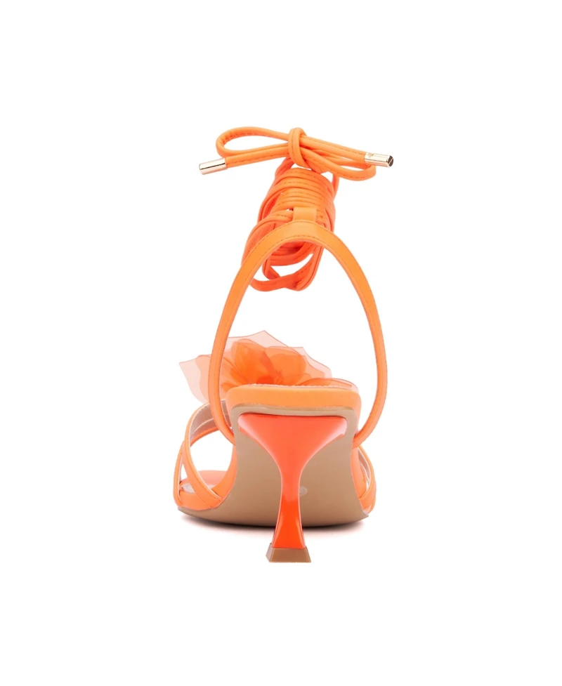 Fashion To Figure Women's Blossom Strappy Heel Sandal - Wide Width