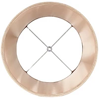 Springcrest Natural Burlap Medium Drum Lamp Shade 13" Top x 16" Bottom x 11" Slant x 10.75" High (Spider) Replacement with Harp an