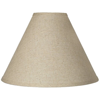 Springcrest Fine Burlap Large Empire Lamp Shade 5" Top x 15" Bottom x 11.5" High x 10.5" Slant (Spider) Replacement with Harp and