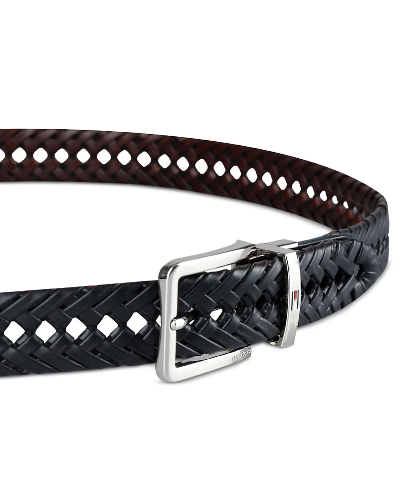 Tommy Hilfiger Men's Reversible Lace Logo Belt