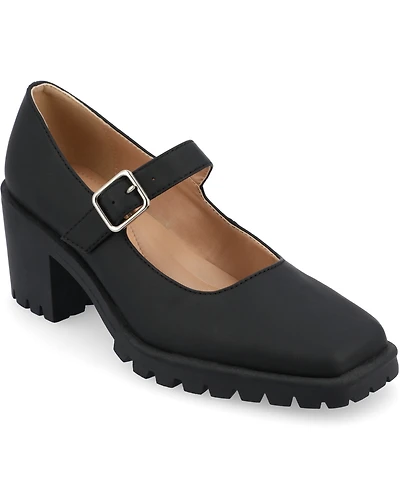 Journee Collection Women's Gladys Lug Sole Mary Jane Pumps