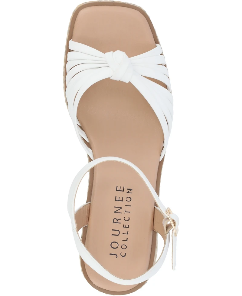 Journee Collection Women's Hally Platform Block Heel Sandals