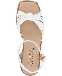 Journee Collection Women's Hally Platform Block Heel Sandals