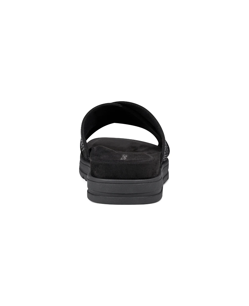 Easy Spirit Women's Stacy Embellished Criss-Cross Slide Sandals