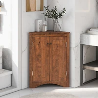 Streamdale Triangle Bathroom Storage Cabinet with Adjustable Shelves