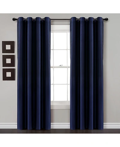 Insulated Grommet 100% Blackout Faux Silk Window Curtain Panel