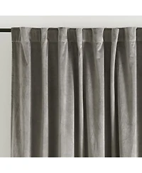 Lush Decor Prima Velvet Solid Light Filtering Back Tab/Rod Pocket Window Curtain Panels