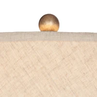 360 Lighting Buckhead Modern Accent Table Lamp 22" High Warm Bronze Brown Sculptural Geometric Drum Shade for Bedroom Living Room Bedside Nightst