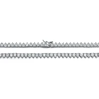 Flawless Tennis Necklace with Round Shape Cubic Zirconia