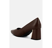 Casey Metallic Detail Block Heel Pumps Women